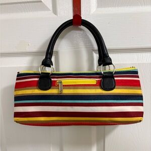 Primeware Nautical Stripe thermal insulated single bottle wine clutch.